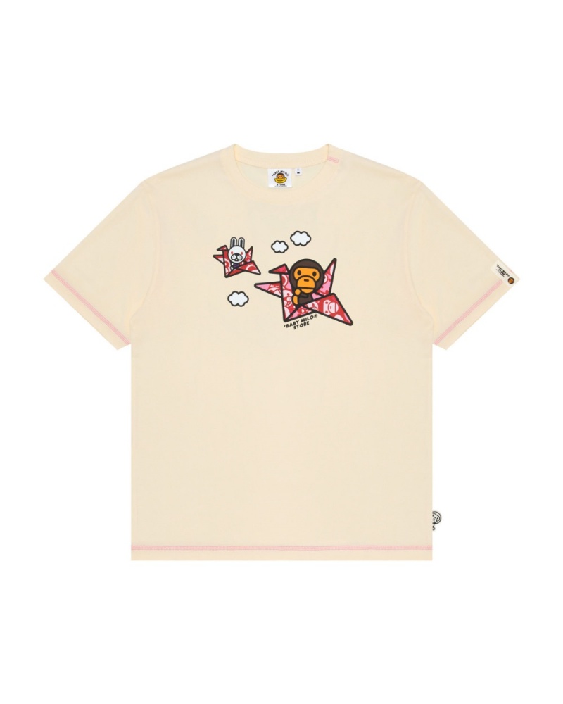 T Shirts Bape Baby Milo print Blanche Homme | ESZ-01102462