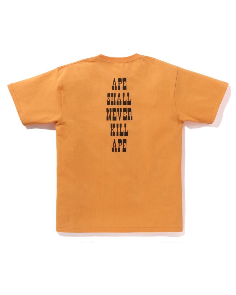 T Shirts Bape Classiche Baby Milo Orange Homme | GTP-70920379