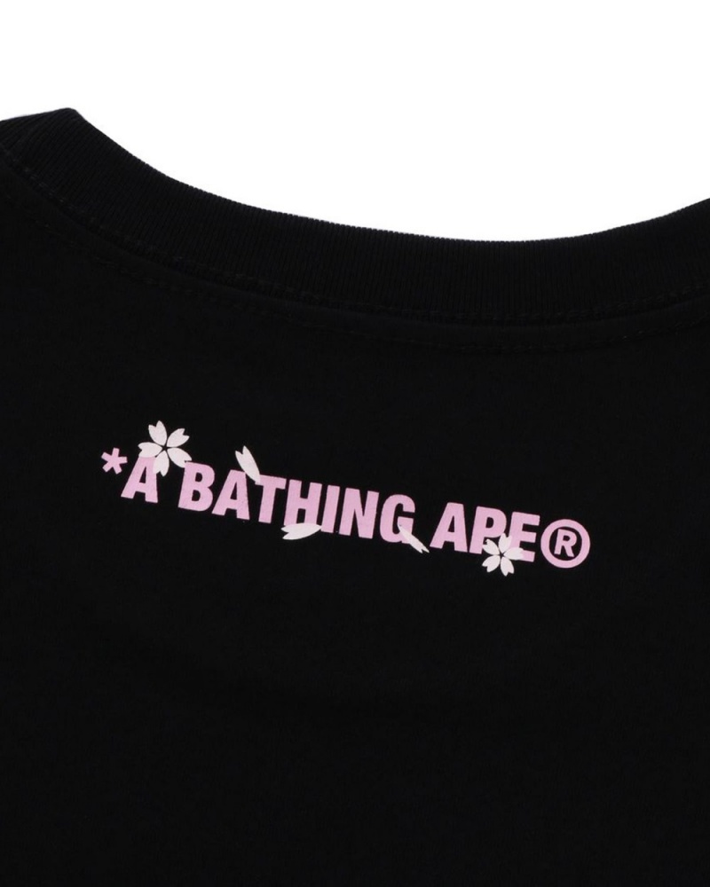 T Shirts Bape Sakura Photo Ape Head Noir Homme | XSO-98910545