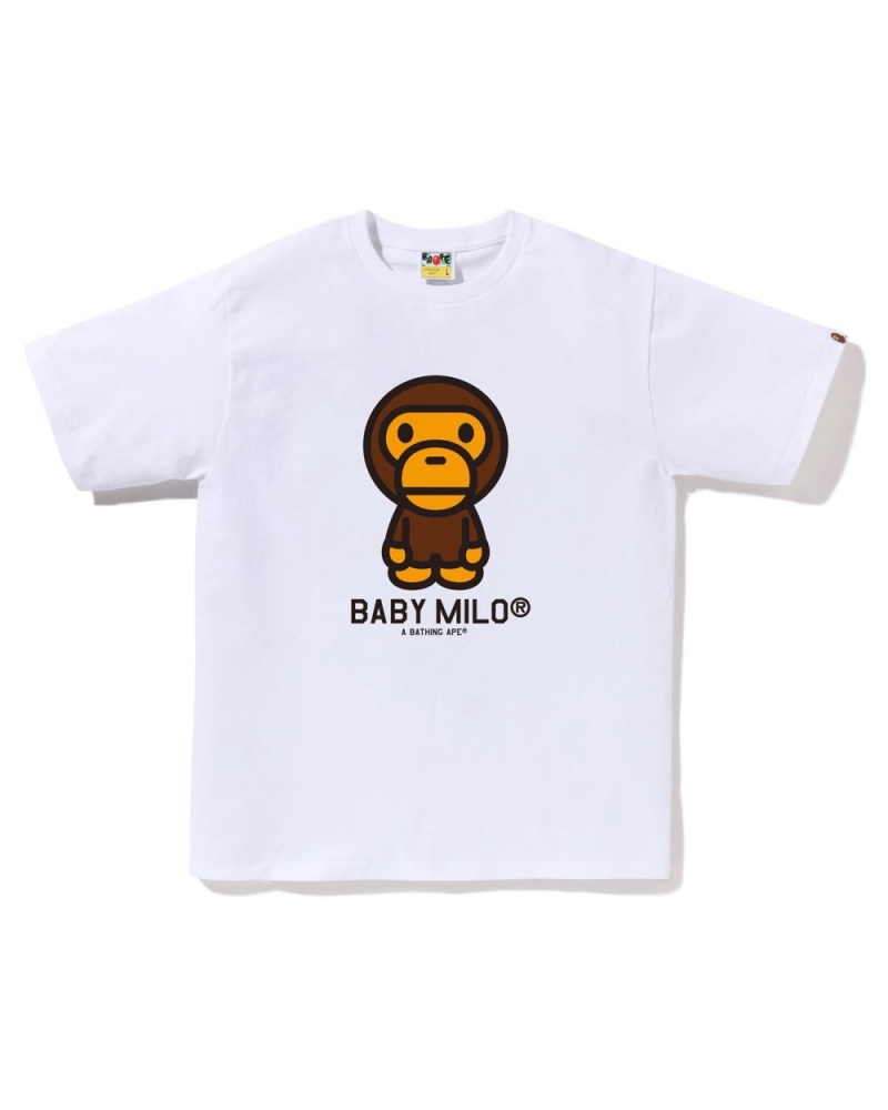 T Shirts Bape Baby Milo Blanche Homme | NKG-71459431