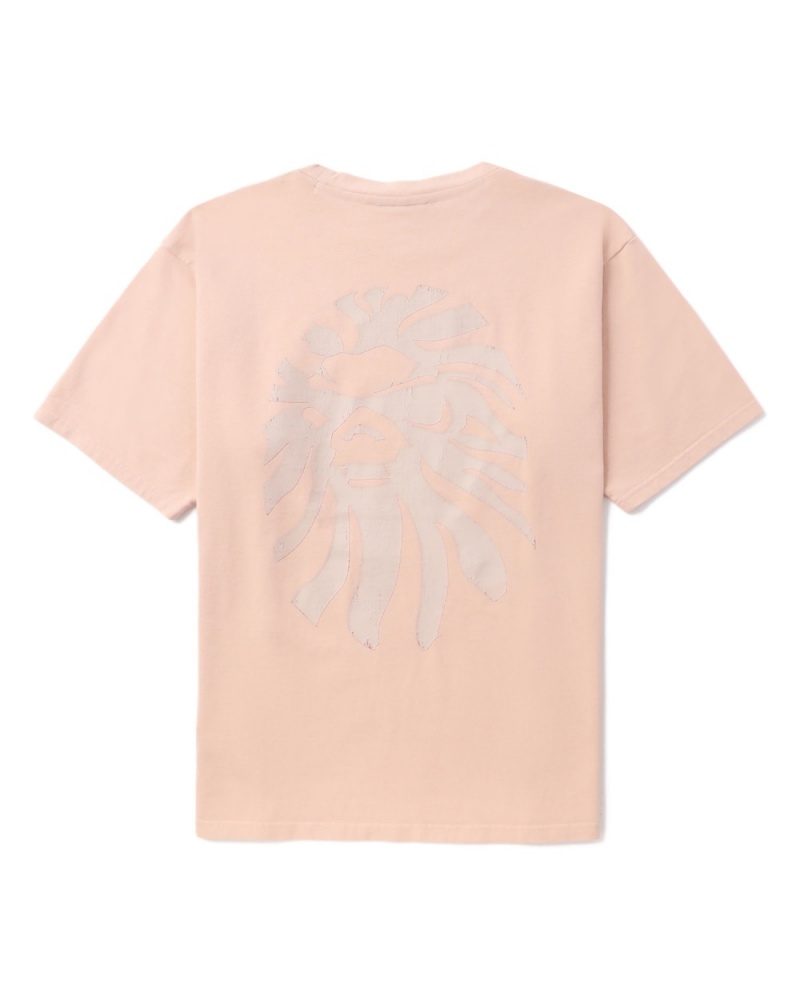 T Shirts Bape Logo embroidered Rose Homme | AUU-88541413