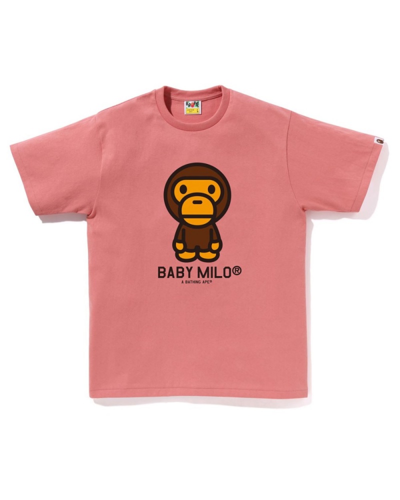 T Shirts Bape Baby Milo Rose Homme | FOG-44956614