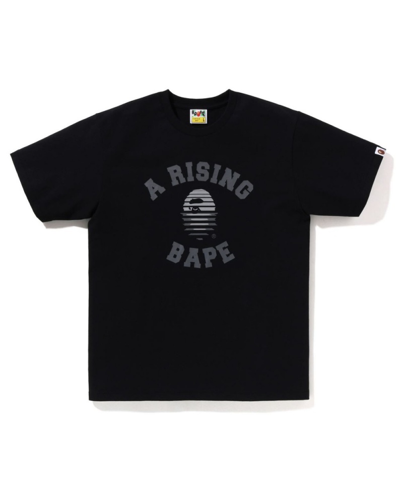 T Shirts Bape A Rising Noir Homme | LRR-05333635