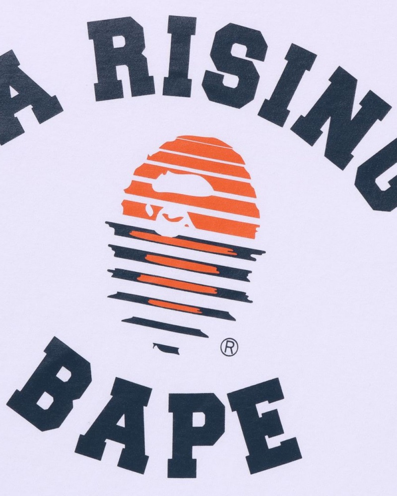 T Shirts Bape A Rising Blanche Homme | YRN-21019045