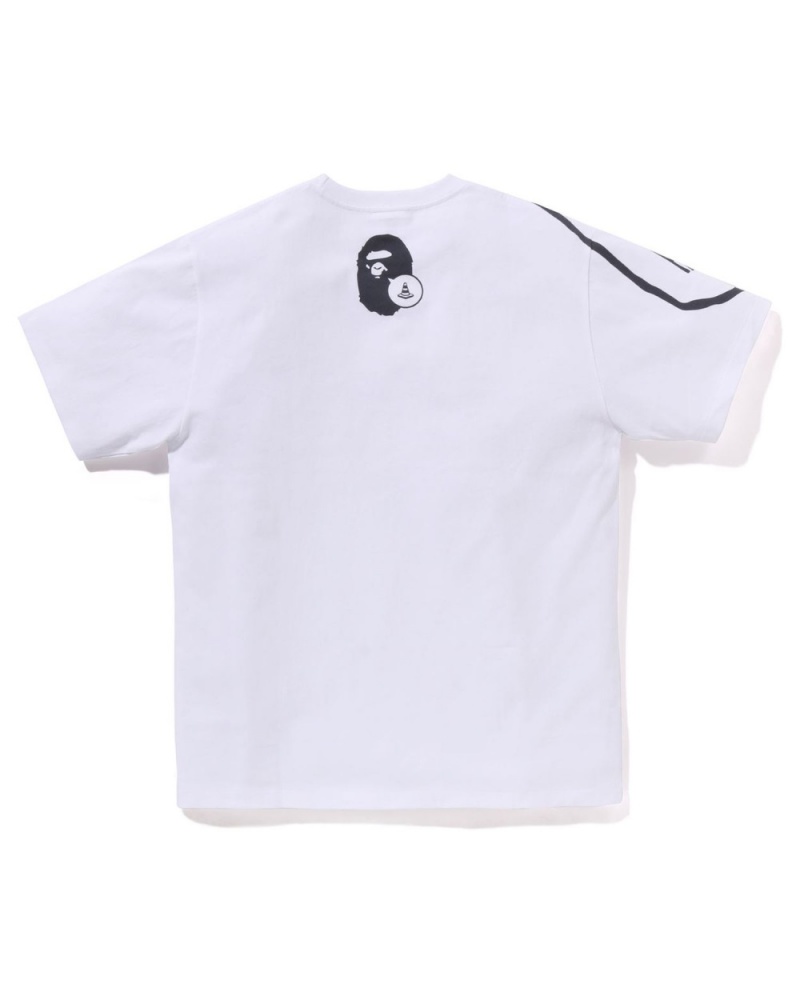 T Shirts Bape X Joshua Vides Ape Head Blanche Homme | FGM-52579859