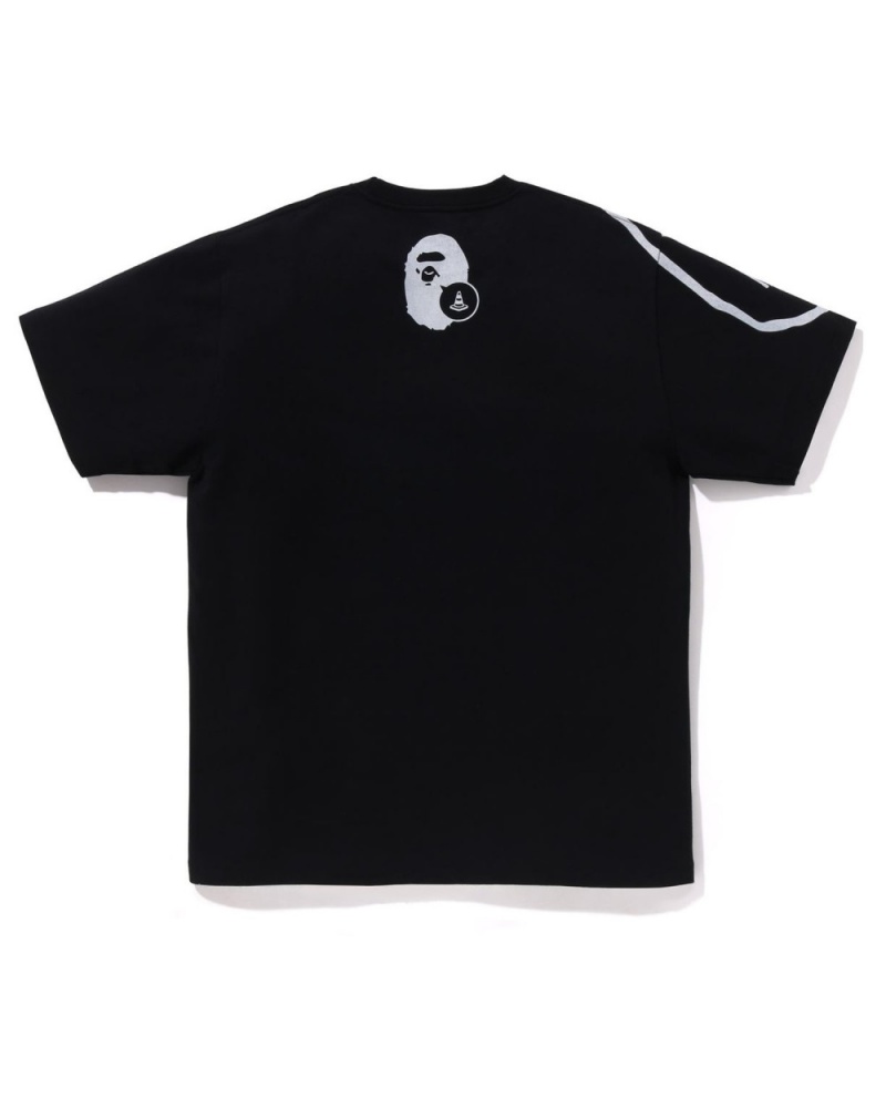 T Shirts Bape X Joshua Vides Ape Head Noir Homme | FNV-54736781