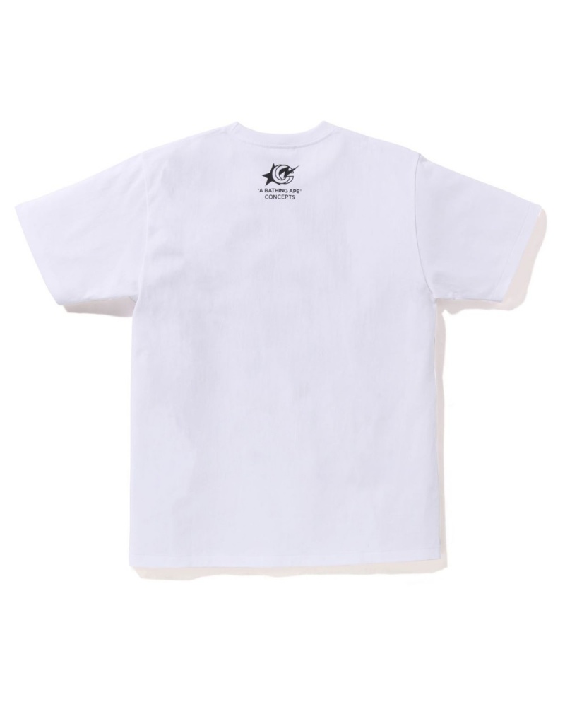 T Shirts Bape X CONCEPTS Emblem Blanche Homme | XDR-03380741