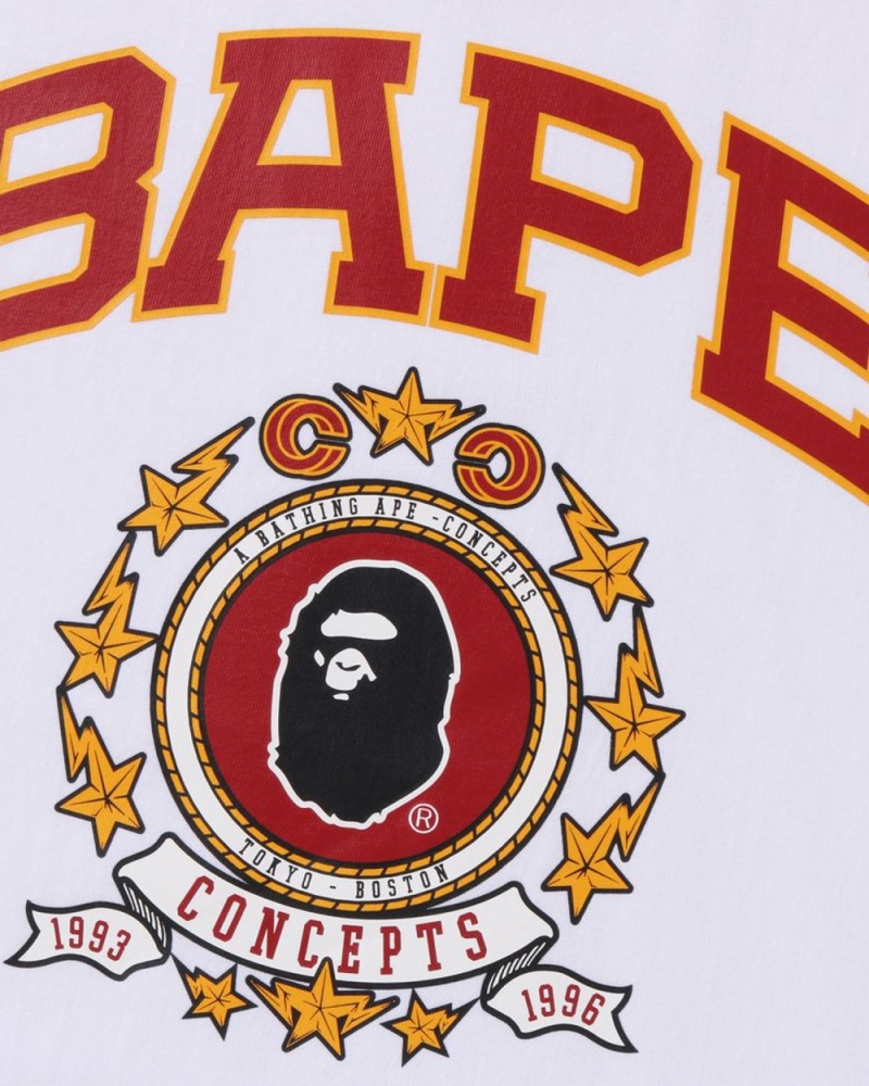 T Shirts Bape X CONCEPTS Emblem Blanche Homme | XDR-03380741