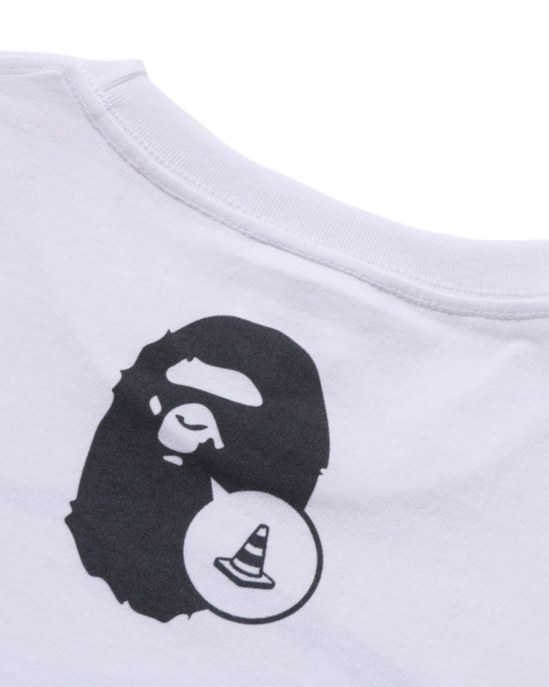 T Shirts Bape X Joshua Vides Ape Head Blanche Homme | FGM-52579859