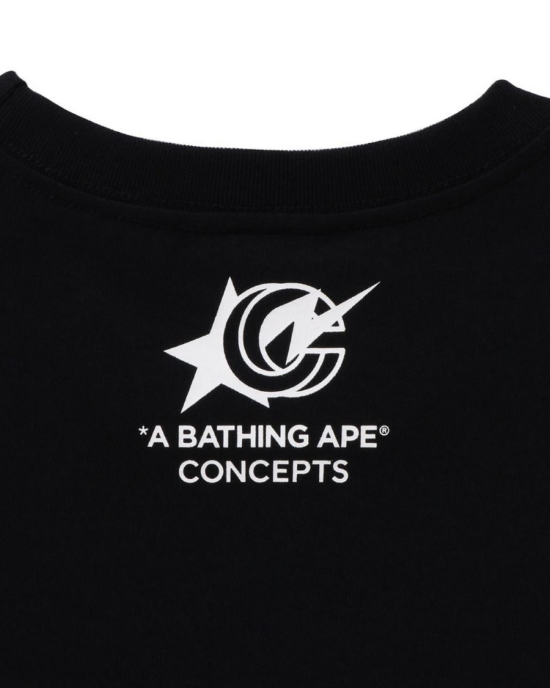 T Shirts Bape X CONCEPTS Emblem Noir Homme | ONO-58689285