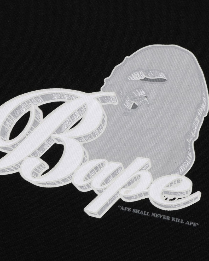 T Shirts Bape 3d Art Ape Head Relaxed Fit Noir Homme | PWT-81994133