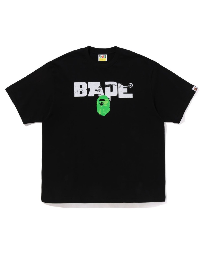 T Shirts Bape Army Relaxed Fit Noir Homme | JJS-72382437