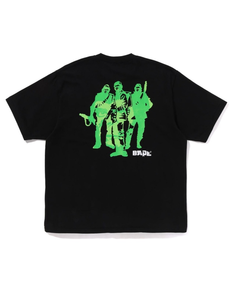 T Shirts Bape Army Relaxed Fit Noir Homme | JJS-72382437