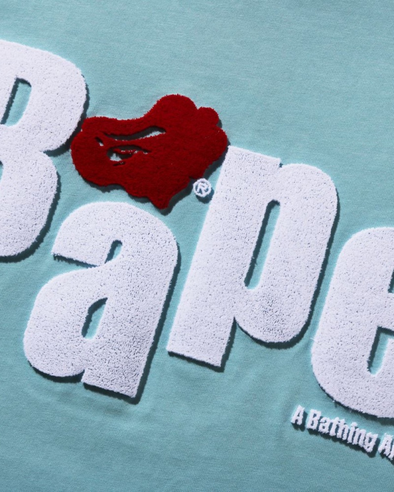 T Shirts Bape Heart Ape Head Relaxed Fit Bleu Homme | XRM-58246915