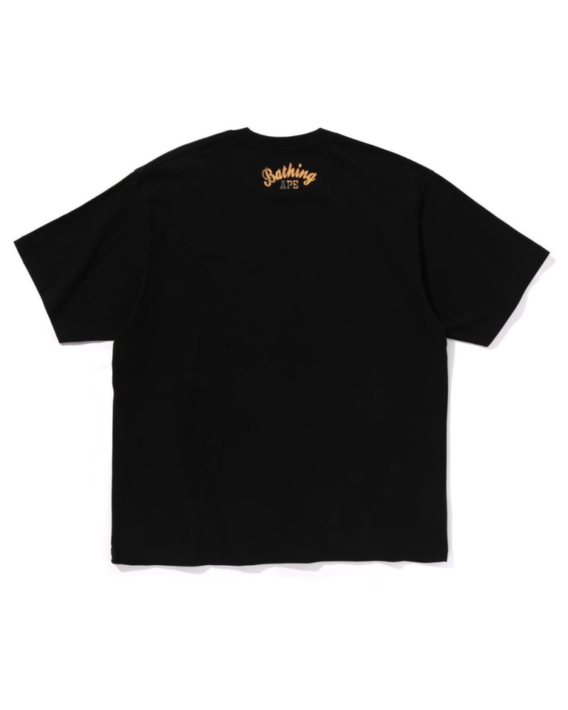 T Shirts Bape Art Print Relaxed Fit Noir Homme | KIV-64478419