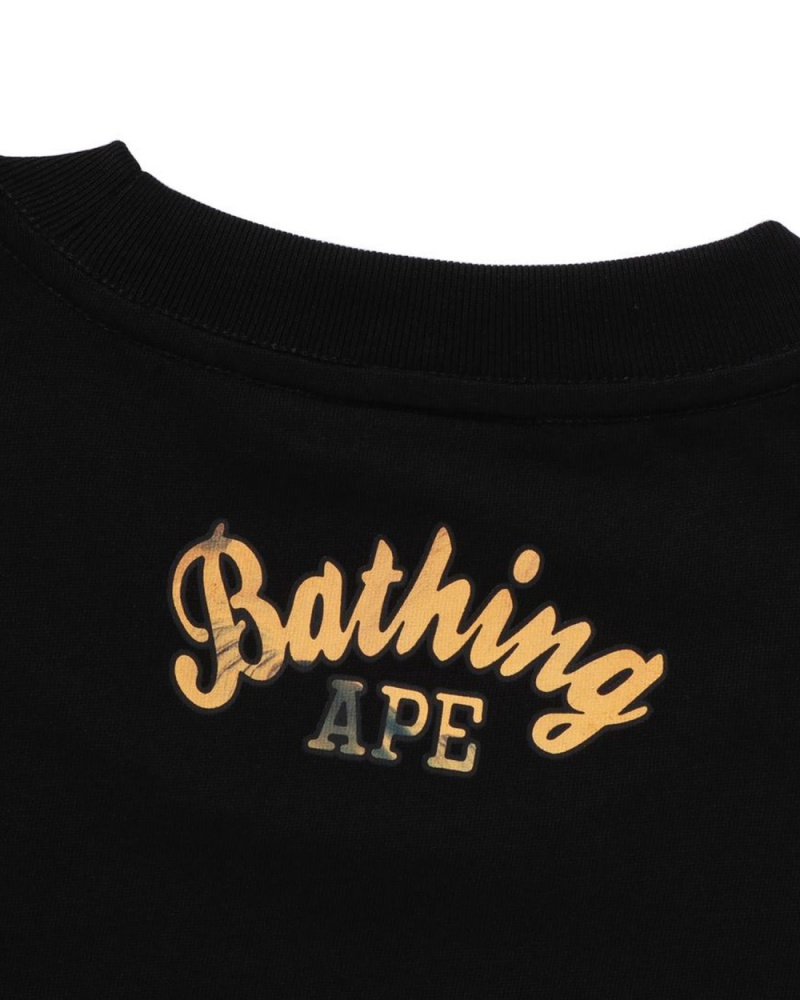 T Shirts Bape Art Print Relaxed Fit Noir Homme | KIV-64478419