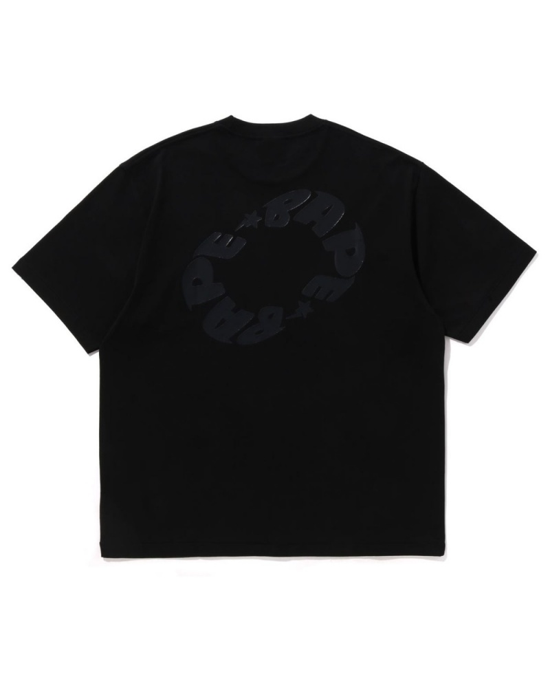 T Shirts Bape Mad Shark Photo Print Relaxed Fit Noir Homme | FMF-36388776