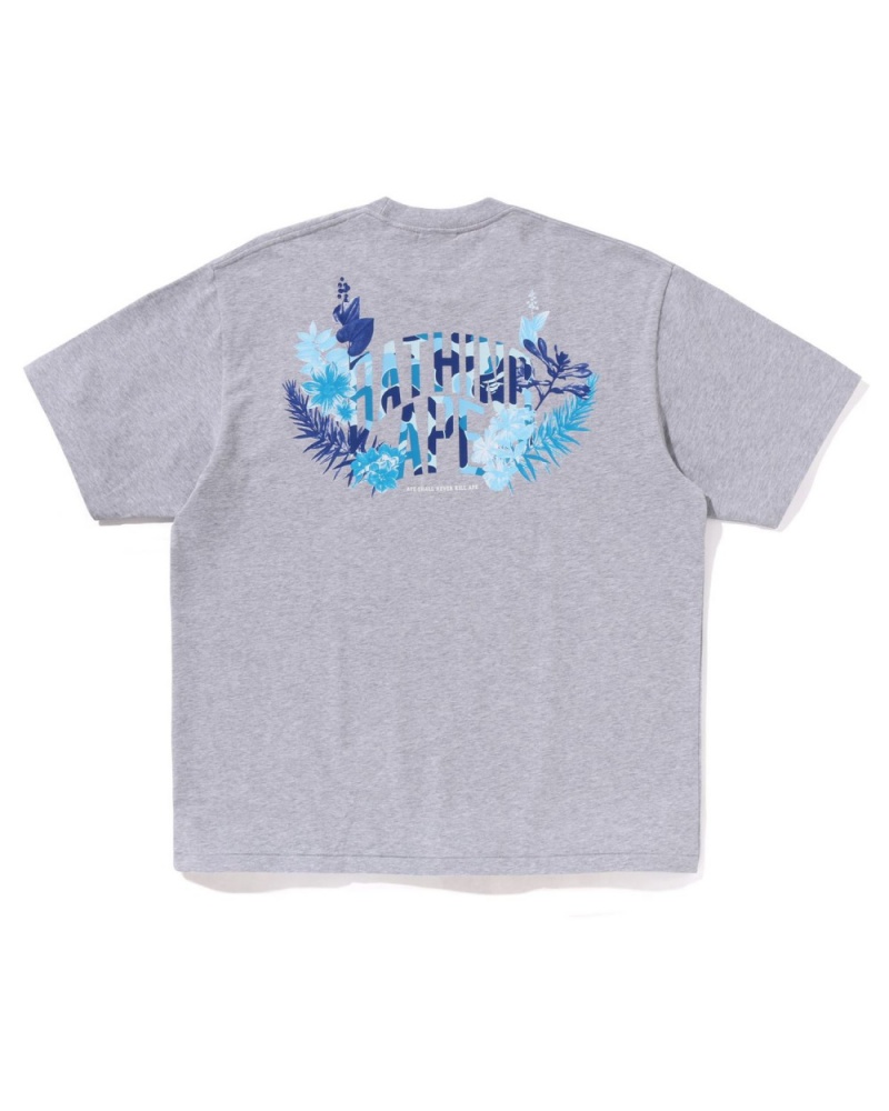 T Shirts Bape Flora Ape Head Relaxed Fit Grise Homme | KWH-46107292