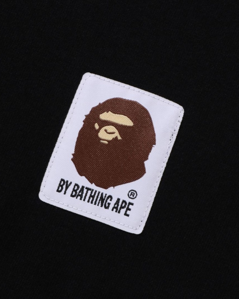 T Shirts Bape Ape Head Label Noir Homme | IVD-97024365