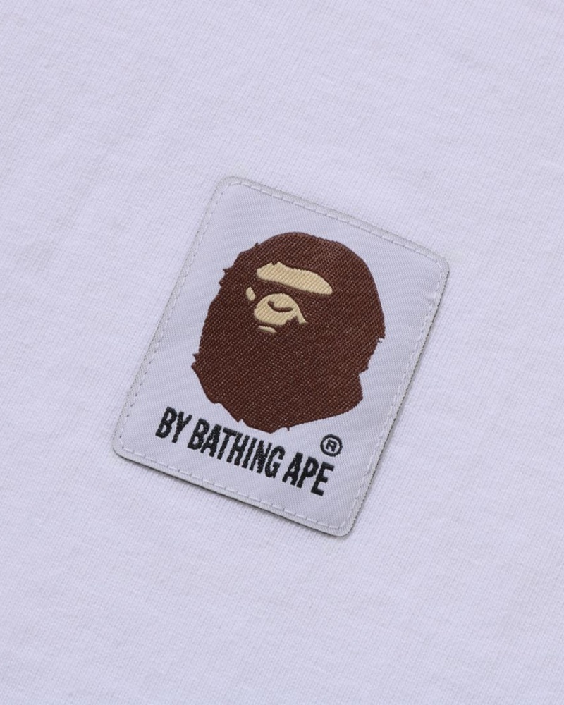 T Shirts Bape Ape Head Label Blanche Homme | VWG-73228774