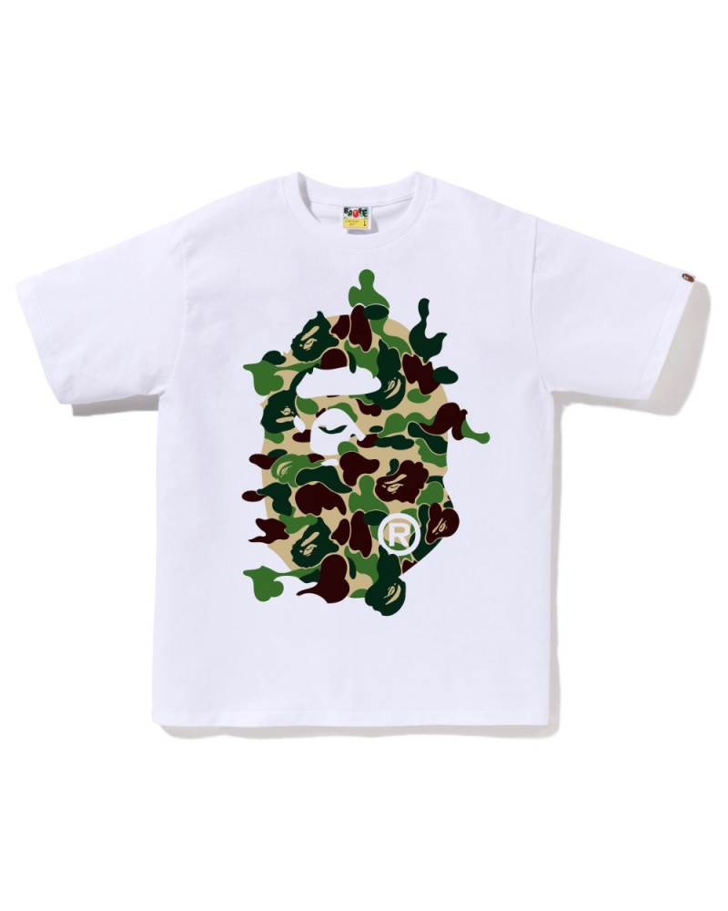 T Shirts Bape Abc Camo Rebuild Big Ape Head Blanche Homme | SPS-48943022