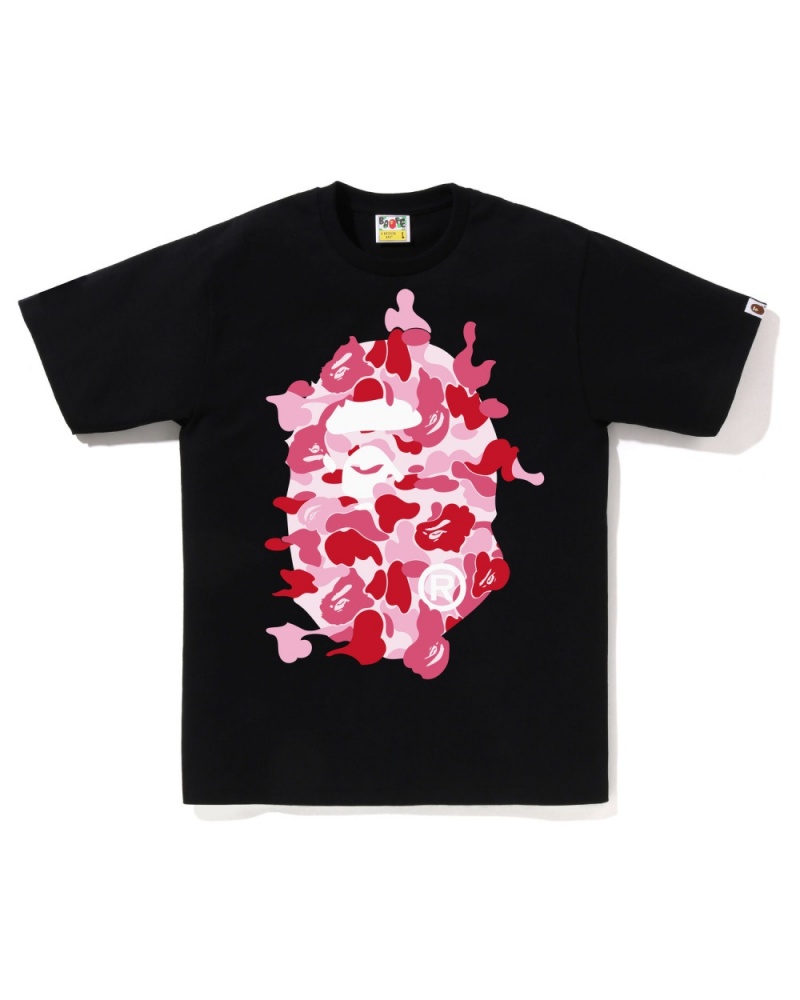 T Shirts Bape Abc Camo Rebuild Big Ape Head Noir Homme | OOZ-81113995