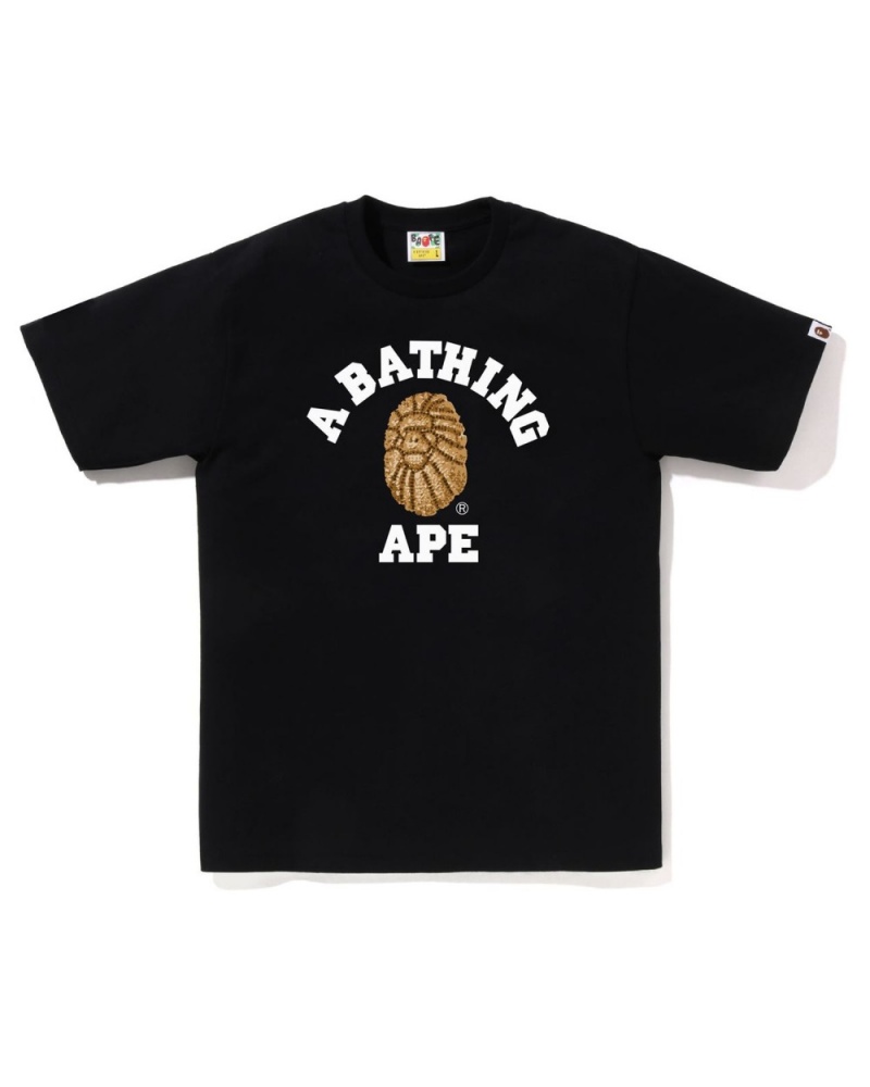 T Shirts Bape Jewels College Noir Homme | MRI-38034696