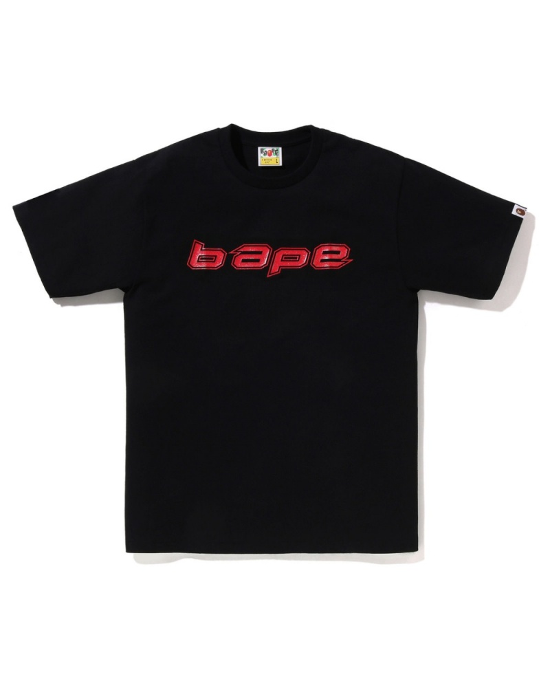 T Shirts Bape Silicon Logo Noir Homme | IPN-19135206