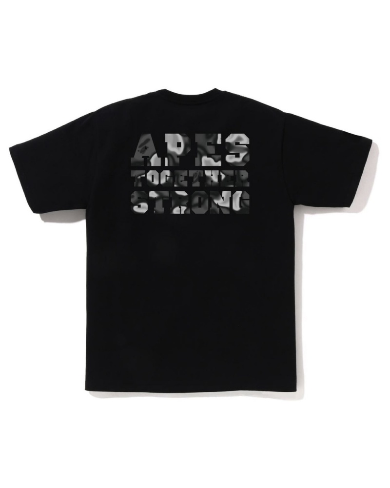 T Shirts Bape Liquid Camo College ATS Noir Homme | BJQ-27887916