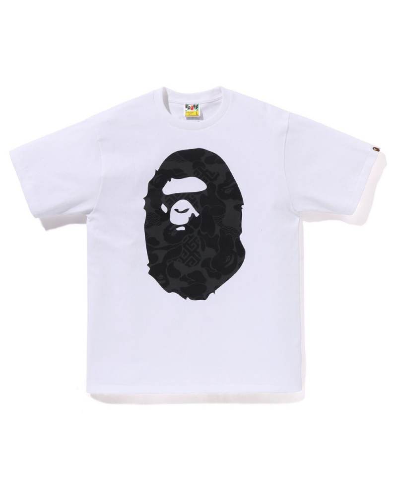 T Shirts Bape Asia Camo Big Ape Head Blanche Homme | RPS-13301038