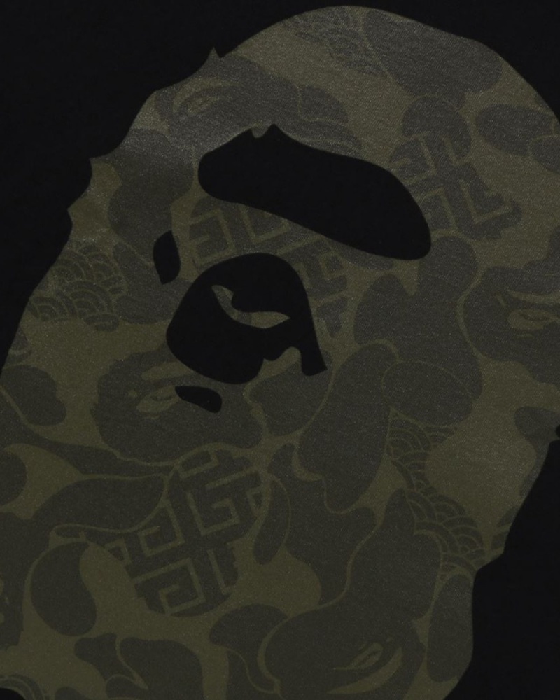 T Shirts Bape Asia Camo Big Ape Head Noir Homme | ISN-04011533