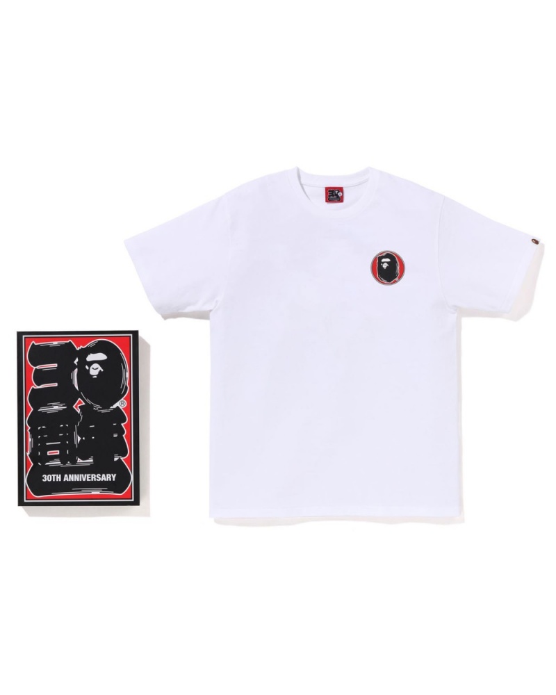 T Shirts Bape 30th Anniv. #3 Blanche Homme | DZE-61546676