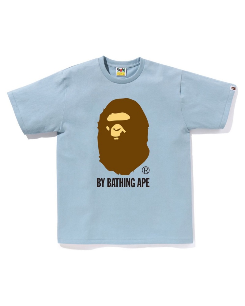 T Shirts Bape By Bathing Ape Bleu Homme | KRO-65516036