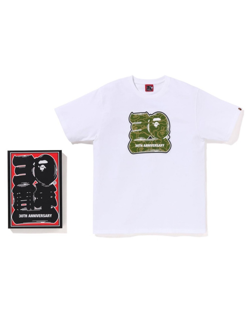 T Shirts Bape 30th Anniv. #2 Blanche Homme | XUD-78026911