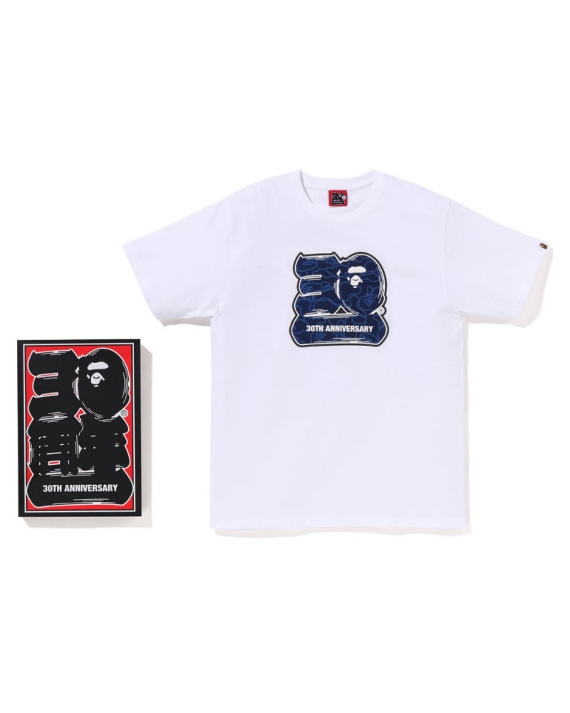 T Shirts Bape 30th Anniv. #2 Blanche Homme | YPM-08607984