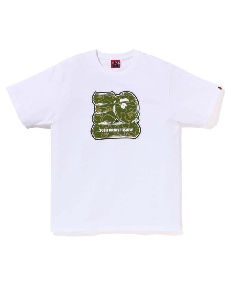 T Shirts Bape 30th Anniv. #2 Blanche Homme | XUD-78026911