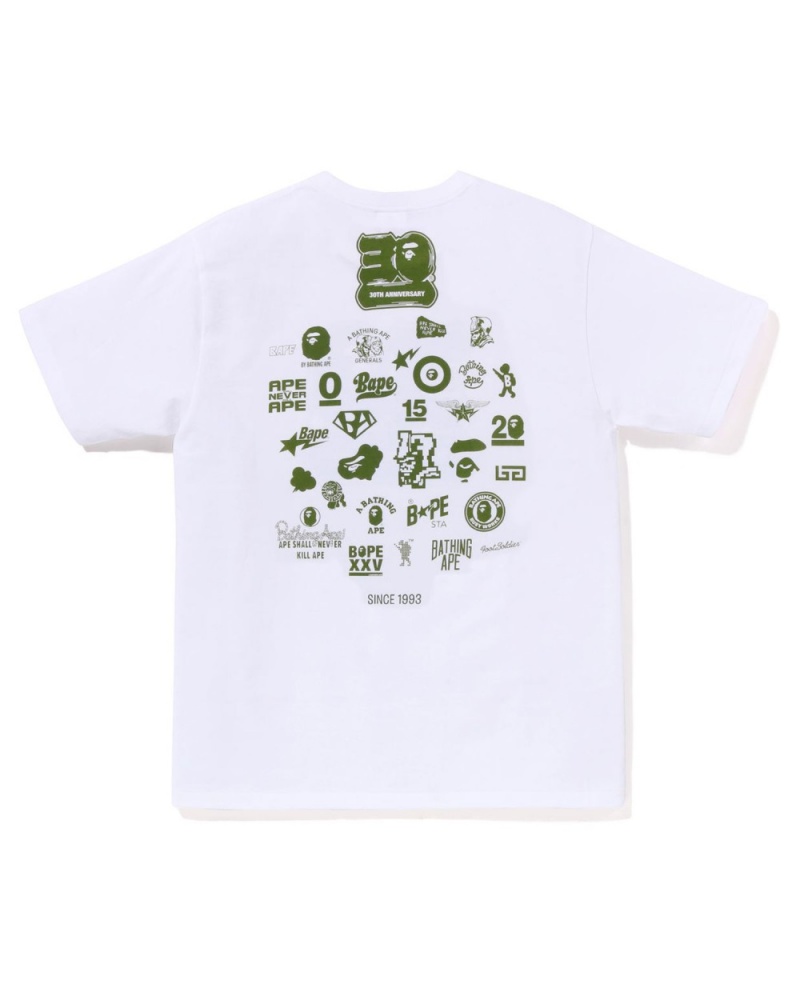 T Shirts Bape 30th Anniv. #2 Blanche Homme | XUD-78026911