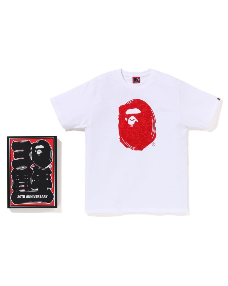 T Shirts Bape 30th Anniv. #1 Blanche Homme | HFG-33767256