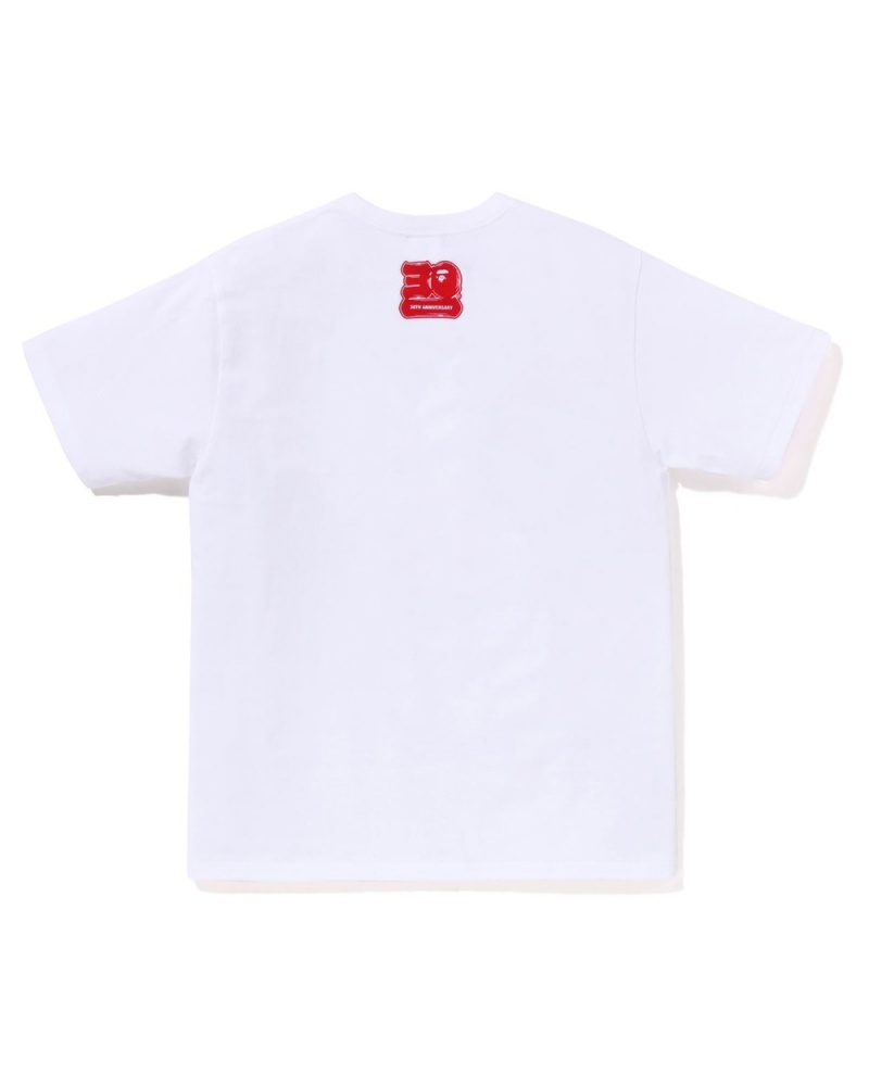 T Shirts Bape 30th Anniv. #1 Blanche Homme | HFG-33767256