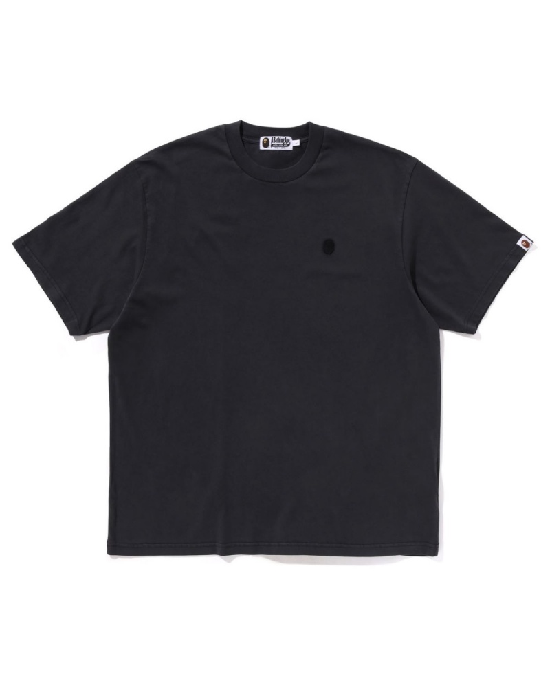 T Shirts Bape Ape Head One Point Garment Dye Pocket Relaxed Fit Noir Homme | NHB-50256608