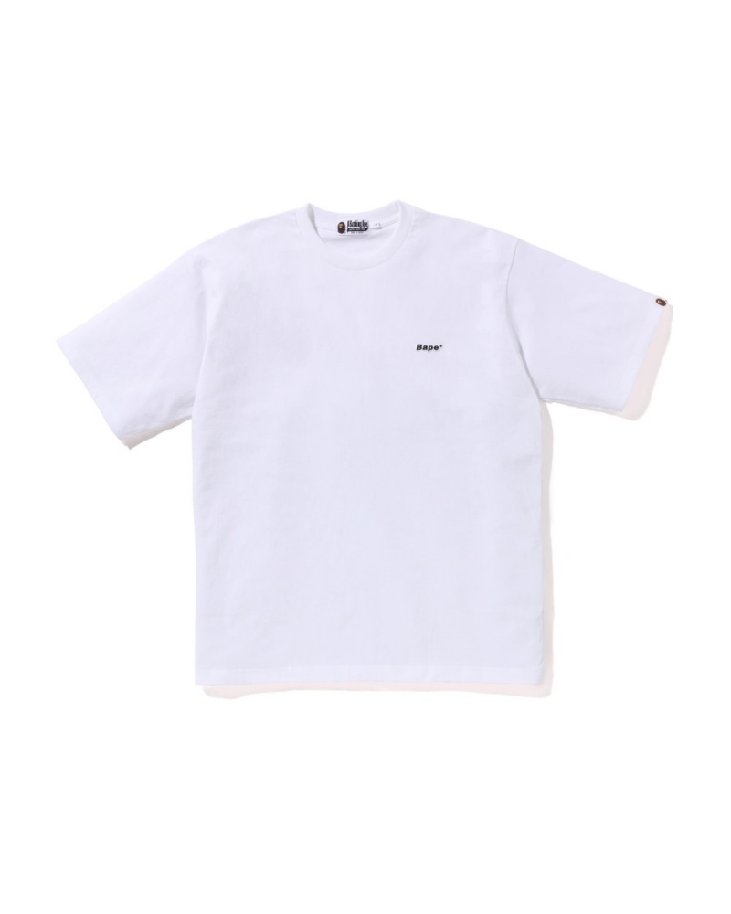 T Shirts Bape One Point Relaxed Fit Blanche Homme | DQE-34768541