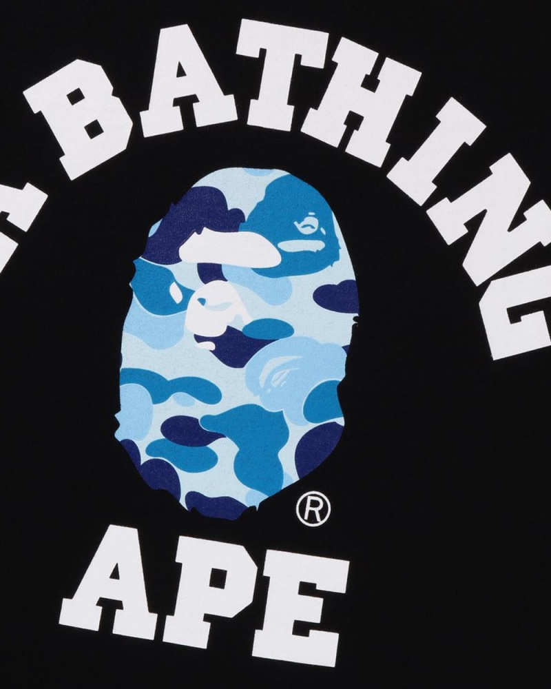 T Shirts Bape Abc Camo College Organic Coton Noir Homme | BEQ-06921471