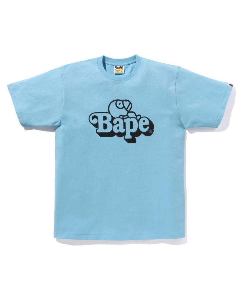 T Shirts Bape Milo On Bleu Homme | ISP-87286323