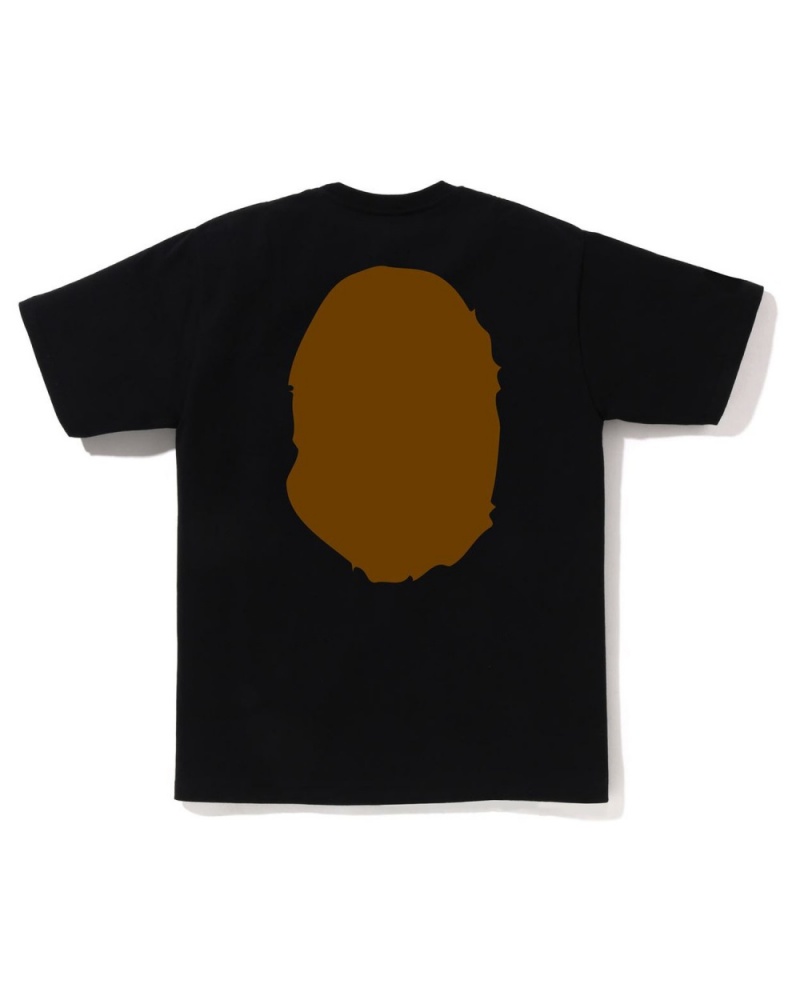 T Shirts Bape Big Ape Head Noir Homme | PQW-75683455