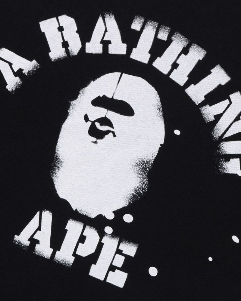 T Shirts Bape X Joshua Vides College L/s Noir Homme | MAG-47242913