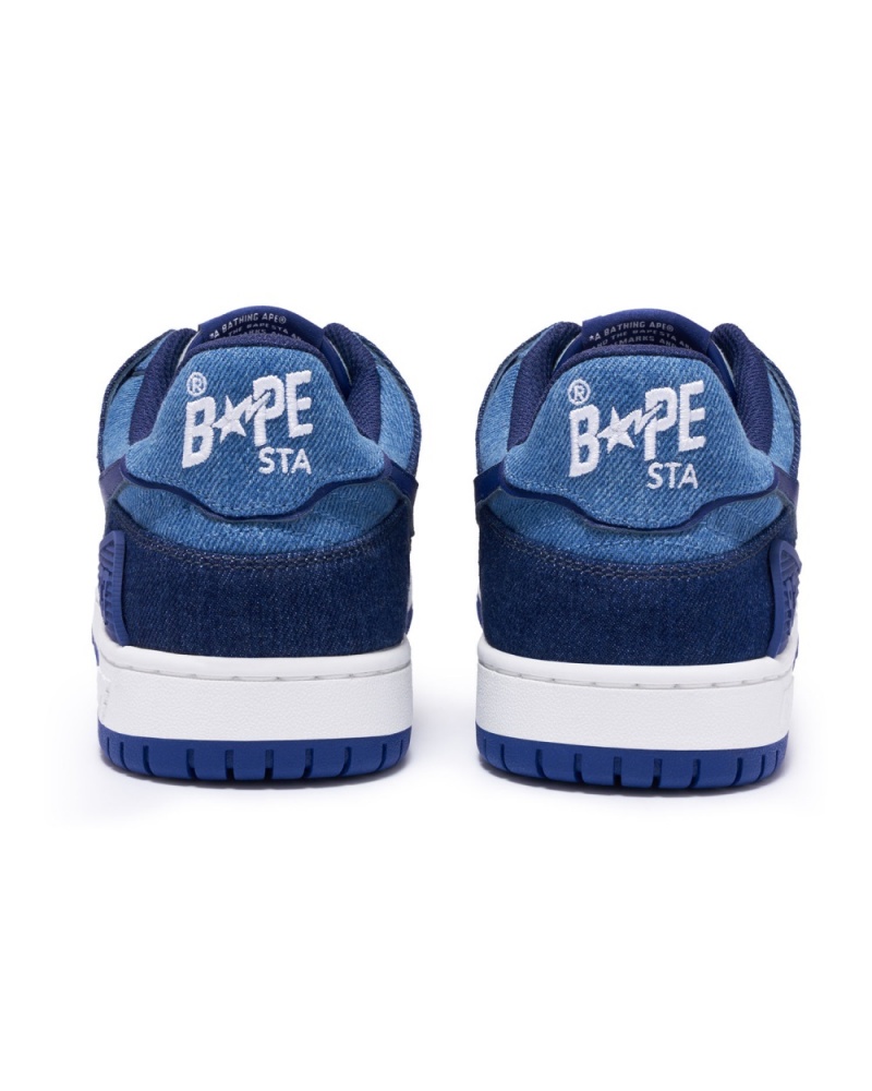 Basket Bape SK8 STA Denim Bleu Homme | MEV-93399522