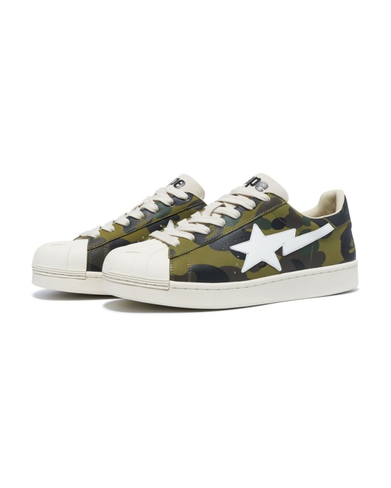 Basket Bape Skull STA 1st Camo Vert Homme | QJY-00064971