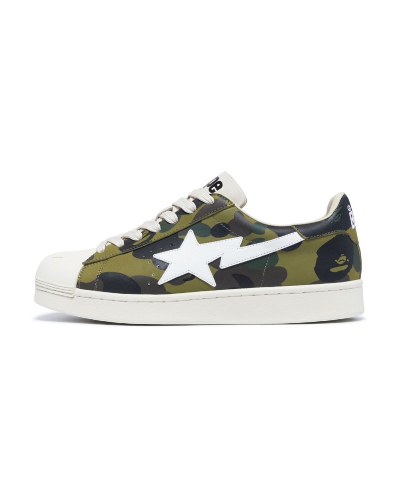 Basket Bape Skull STA 1st Camo Vert Homme | QJY-00064971