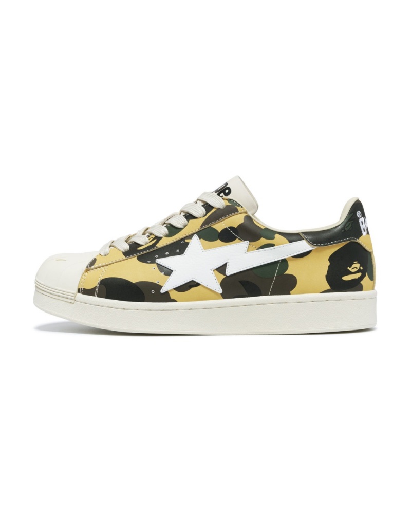 Basket Bape Skull STA 1st Camo Jaune Homme | RNU-11343838