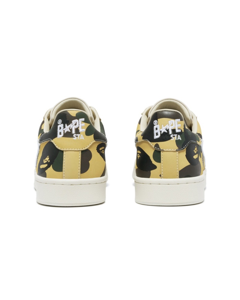 Basket Bape Skull STA 1st Camo Jaune Homme | RNU-11343838